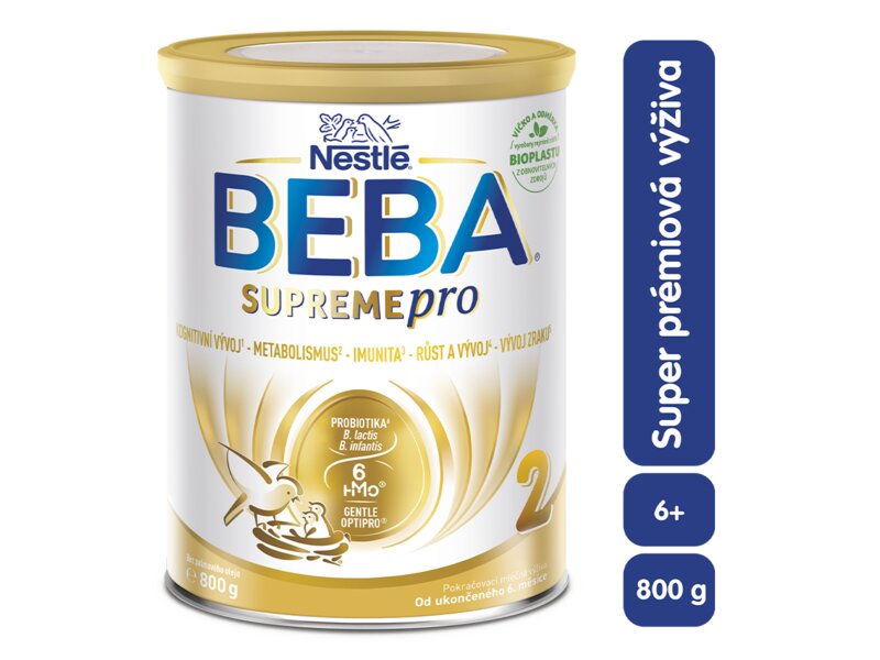 Beba SupremePro 2 6HMO pokračovací kojenecké mléko 800 g