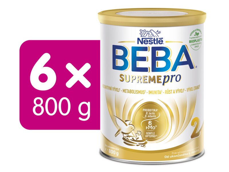 Beba SupremePro 2 6HMO pokračovací kojenecké mléko 800 g