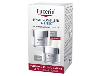 Eucerin Hyaluron-Filler +3x Effect denní krém + noční krém 2x50 ml