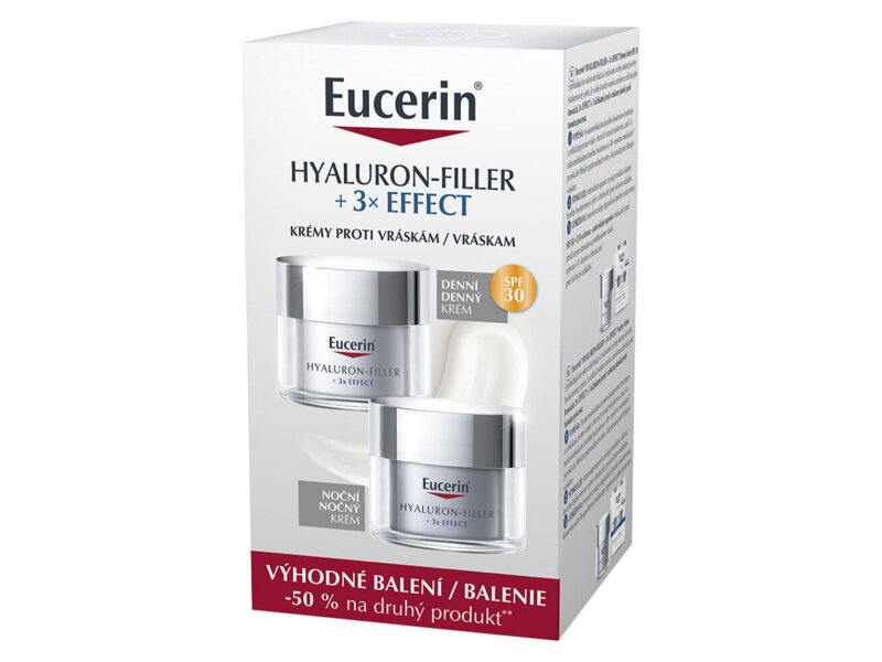 Eucerin Hyaluron-Filler SPF30 denní krém + noční krém 2x50 ml