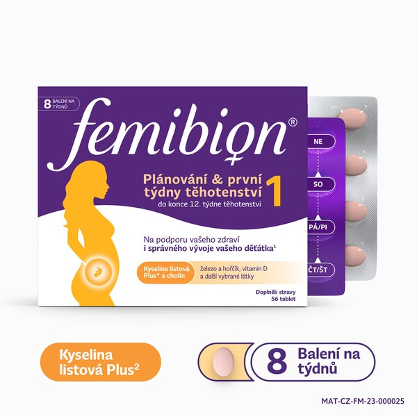 Femibion 1 Plánování a první týdny těhotenství 56 tablet