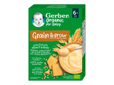 Gerber Nemléčná kaše s příchutí sušenky BIO 6+ měsíců 200 g Gerber Nemléčná kaše s příchutí sušenky BIO 6+ měsíců 200 g