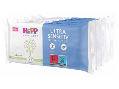 Hipp Babysanft Ultrasensitiv čisticí vlhčené ubrousky 5x48 ks