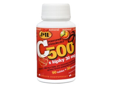 JML Vitamín C 500 mg se šípky 120 tablet JML Vitamín C 500 mg se šípky 120 tablet