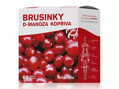 Nefdesanté Brusinky D-Manóza Kopřiva 60 tablet Nefdesanté Brusinky D-Manóza Kopřiva 60 tablet