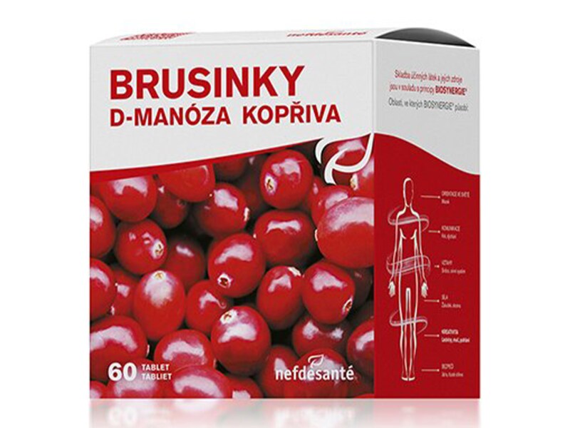 Nefdesanté Brusinky D-Manóza Kopřiva 60 tablet