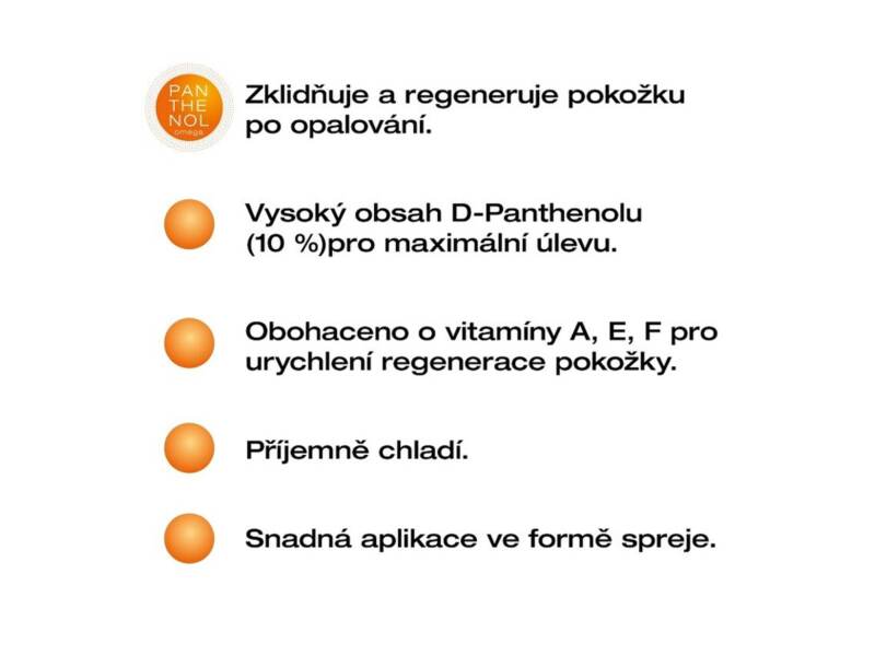 Panthenol Omega chladivá pěna po opalování 10% sprej 200 ml