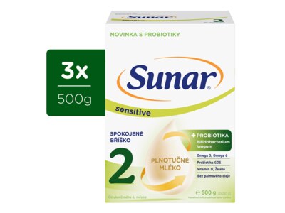 Sunar Sensitive 2 od 6 měsíců 3x500 g