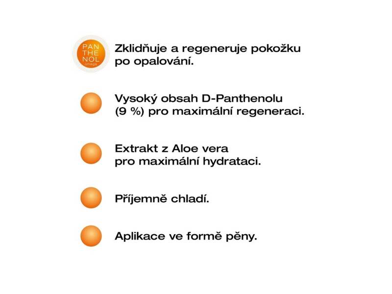 Panthenol Omega chladivá pěna s Aloe vera 9% sprej 200 ml
