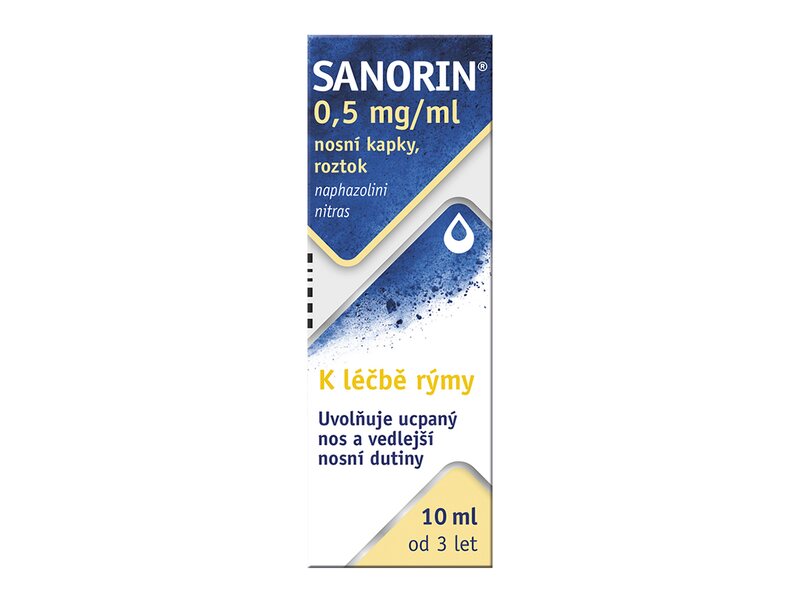 Sanorin 0,5 mg/ml nosní kapky 10 ml