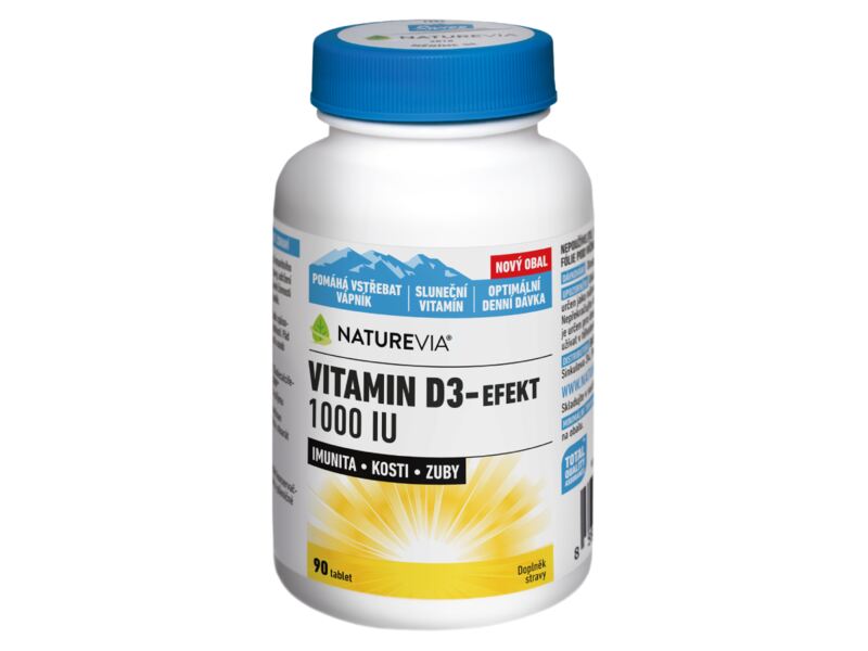 NatureVia Vitamin D3-Efekt 1000 IU 90 tablet