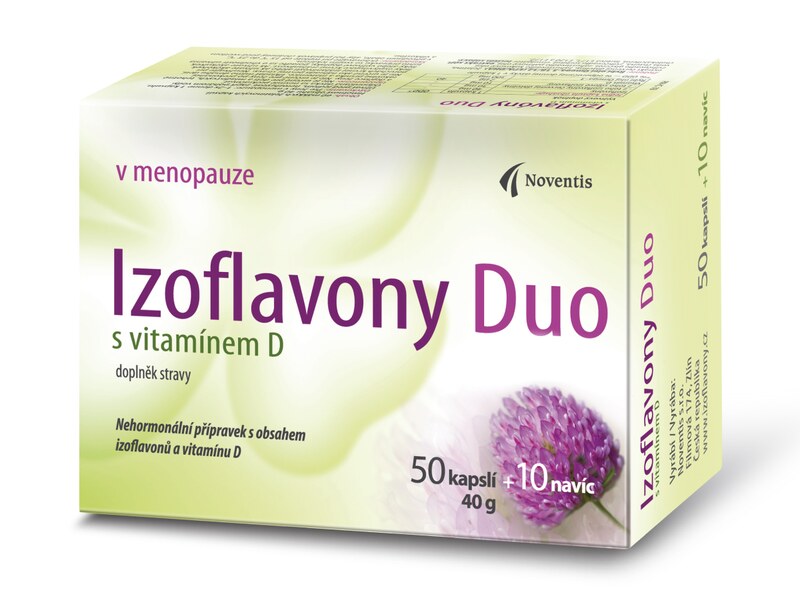 Noventis Izoflavony Duo s vitamínem D 50+10 kapslí