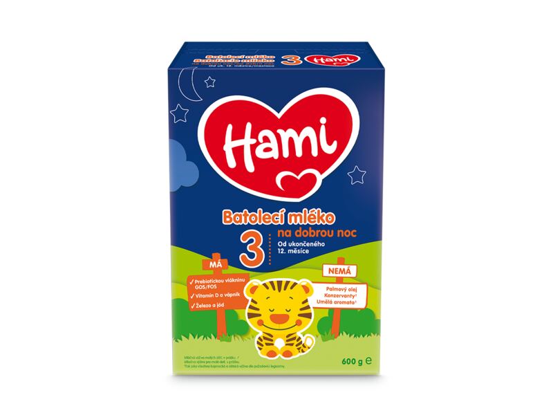 Hami 3 Na dobrou noc batolecí mléko 12+ měsíců 600 g