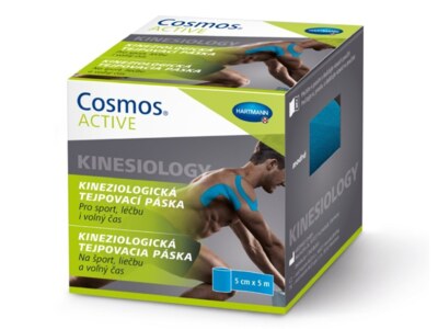 Cosmos Active Kinezio tejpovací páska modrá 5 cm x 5 m 1 ks