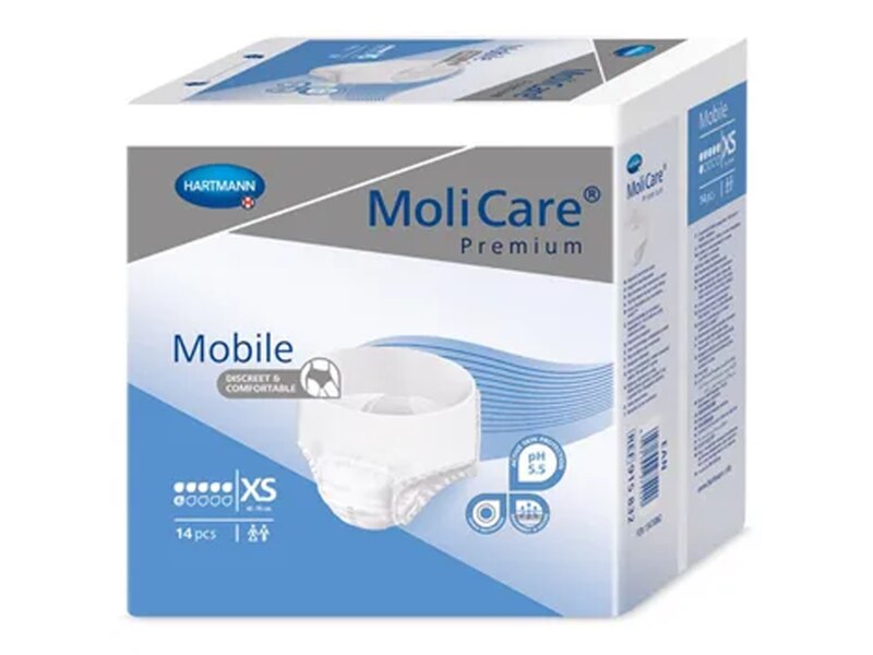 MoliCare Mobile Inkontinenční kalhotky 6 kapek XS 14 ks