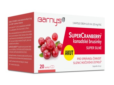 Barnys SuperCranberry kanadské brusinky 20 kapslí Barnys SuperCranberry kanadské brusinky 20 kapslí