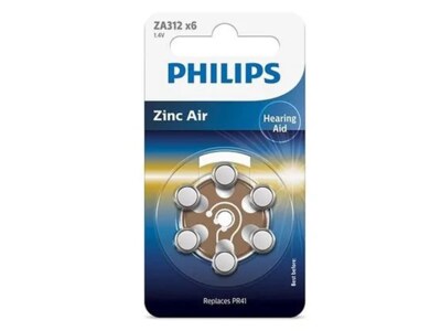 Philips ZA 312B6A/00 baterie do naslouchadel 6 ks Philips ZA 312B6A/00 baterie do naslouchadel 6 ks