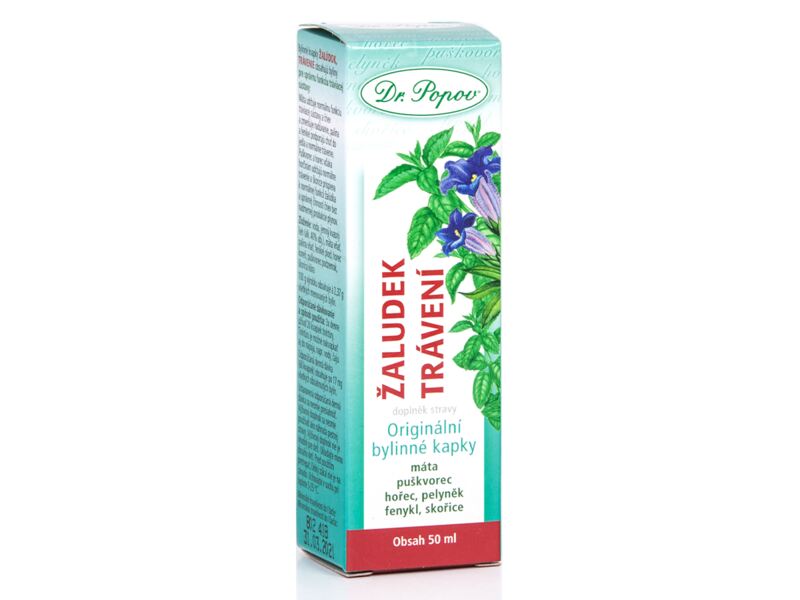 Dr. Popov Kapky bylinné Žaludek - trávení 50 ml