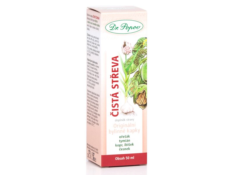 Dr. Popov Kapky bylinné Čistá střeva 50 ml