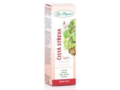 Dr. Popov Kapky bylinné Čistá střeva 50 ml