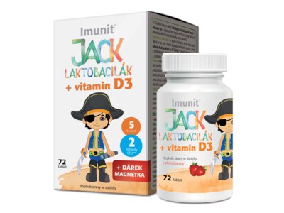 Laktobacily Jack Laktobacilák Imunit + vitamin D3 72 tablet