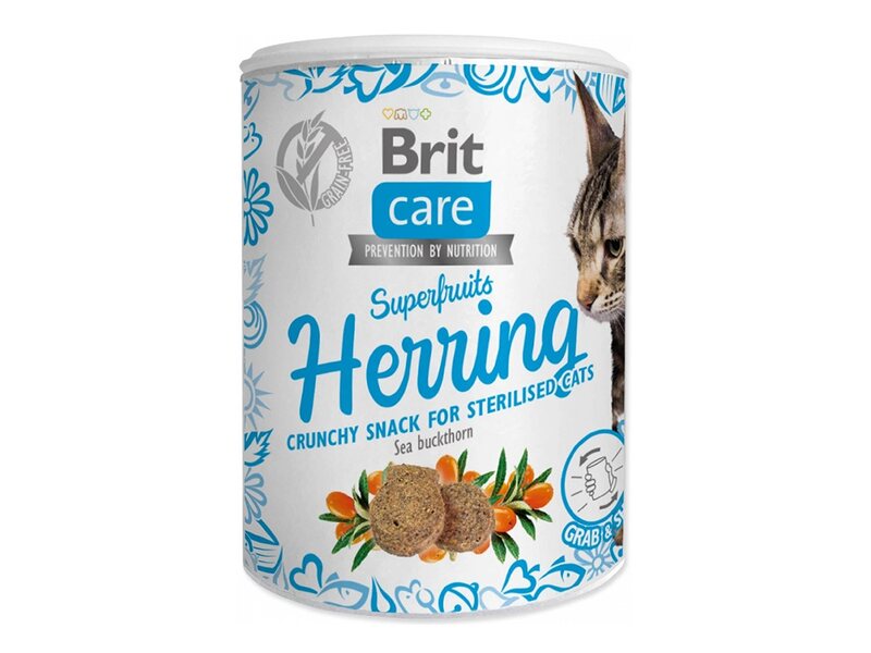 Brit Care Cat Snack Superfruits Herring 100 g