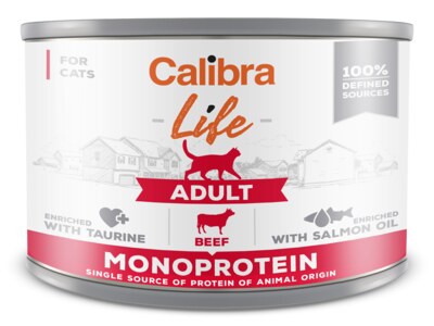 Calibra Cat Life Adult Beef konzerva 200 g Calibra Cat Life Adult Beef konzerva 200 g