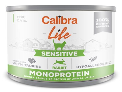 Calibra Cat Life Sensitive Rabbit konzerva 200 g