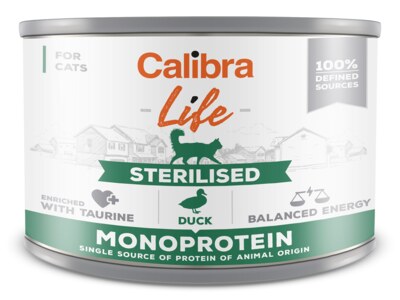 Calibra Cat Life Sterilised Duck konzerva 200 g