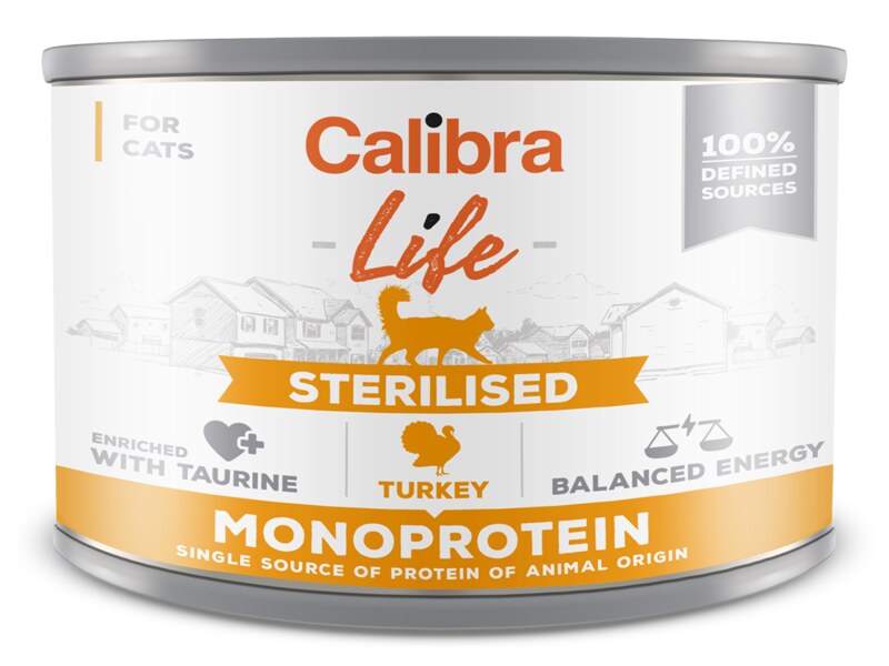 Calibra Cat Life Sterilised Turkey konzerva 200 g