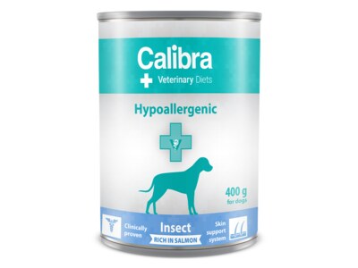 Calibra VD Dog Hypoallergenic Insect&Salmon konzerva 400 g