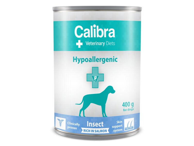 Calibra VD Dog Hypoallergenic Insect&Salmon konzerva 400 g