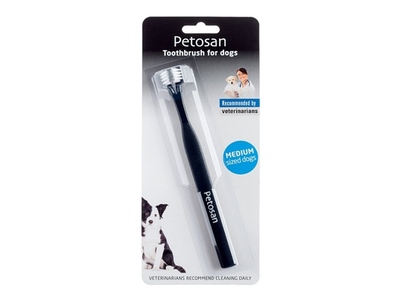 Petosan zubní kartáček dvouhlavý pro psy Medium 1 ks