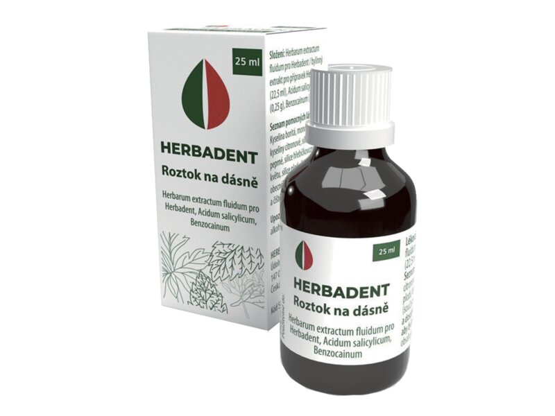 Herbadent masážní roztok na dásně 25 ml