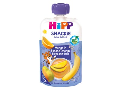 Hipp Snackie Banán-Pomeranč-Hruška-Mango-Rýže BIO 120 g Hipp Snackie Banán-Pomeranč-Hruška-Mango-Rýže BIO 120 g