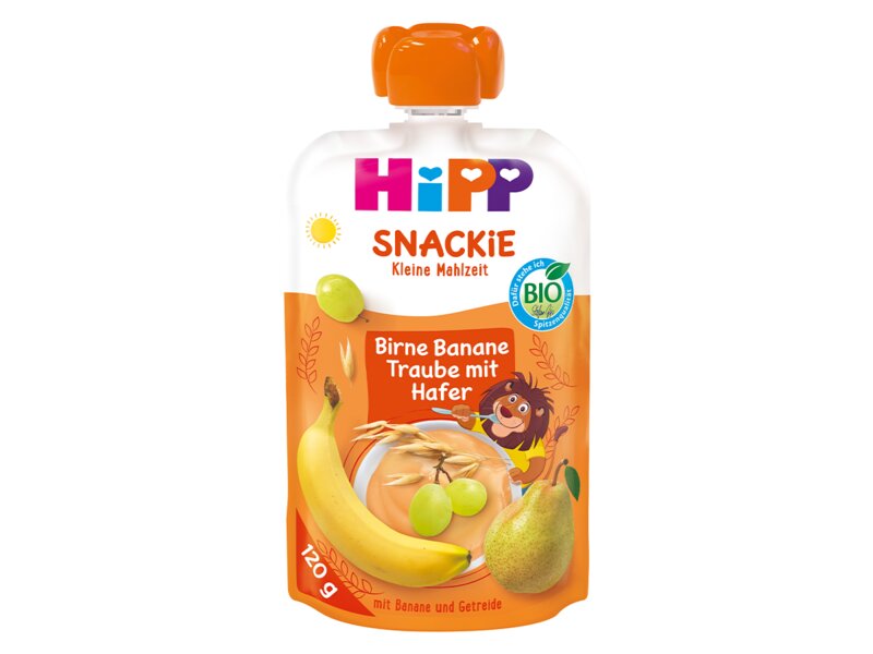 Hipp Snackie Hruška-Banán-Bílé hrozno-Oves BIO 120 g
