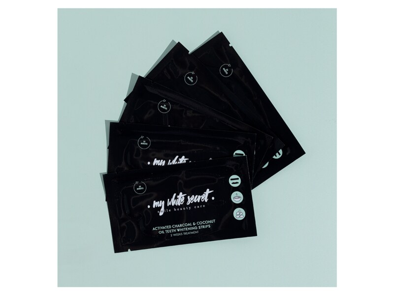 My White Secret Bělicí pásky s aktivním uhlím 14 ks