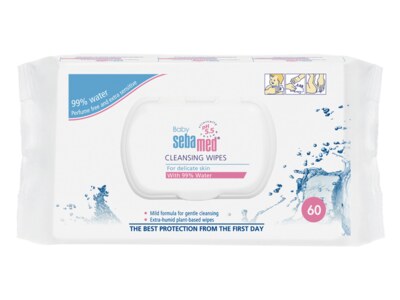 Sebamed Baby vlhčené ubrousky s 99% vody 60 ks Sebamed Baby vlhčené ubrousky s 99% vody 60 ks