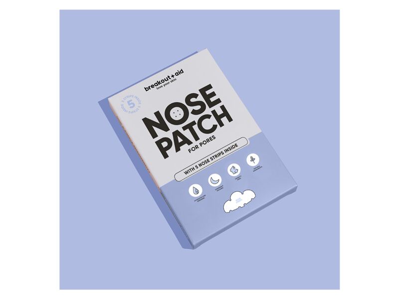 Breakout+aid Čisticí náplasti na rozšířené póry na nose 5 ks