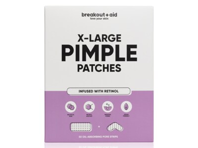 Breakout+aid Náplasti XL na ošetření pleti s kyselinou salicylovou a retinolem 5 ks