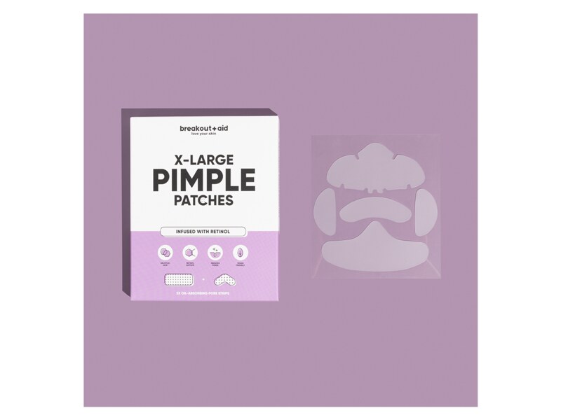 Breakout+aid Náplasti XL na ošetření pleti s kyselinou salicylovou a retinolem 5 ks