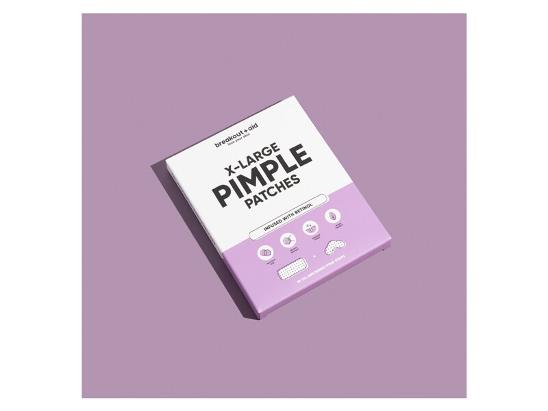 Breakout+aid Náplasti XL na ošetření pleti s kyselinou salicylovou a retinolem 5 ks