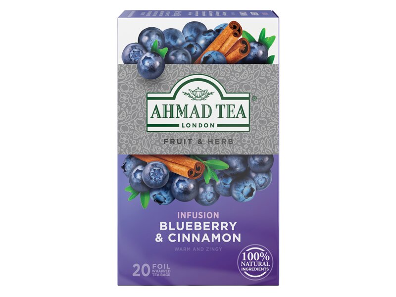 Ahmad Tea Blueberry Cinnamon nálevové sáčky 20x2 g