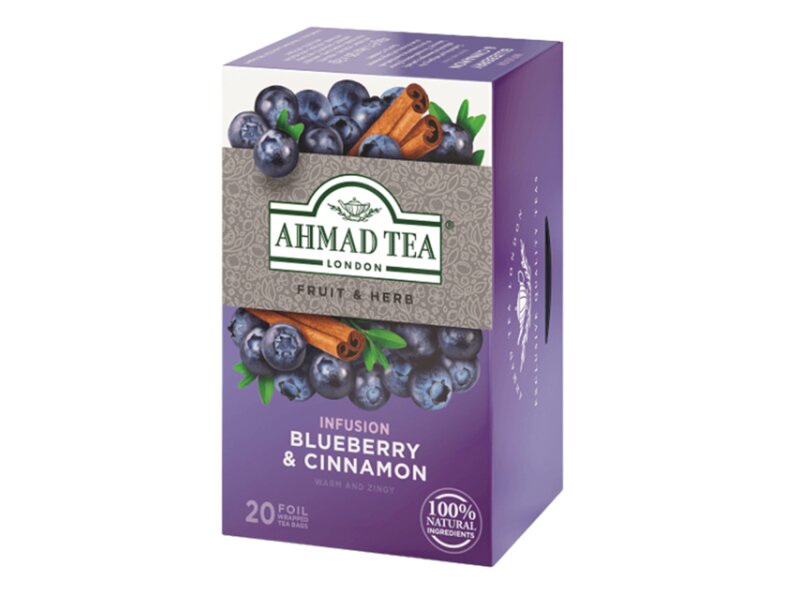 Ahmad Tea Blueberry Cinnamon nálevové sáčky 20x2 g