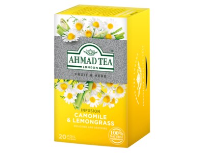 Ahmad Tea Camomile and Lemongrass nálevové sáčky 20x1,5 g Ahmad Tea Camomile and Lemongrass nálevové sáčky 20x1,5 g