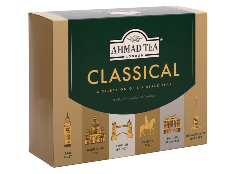 Ahmad Tea Classical Tea Collection nálevové sáčky 60x2 g papírová kazeta 