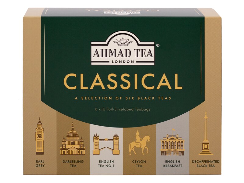 Ahmad Tea Classical Tea Collection nálevové sáčky 60x2 g papírová kazeta 