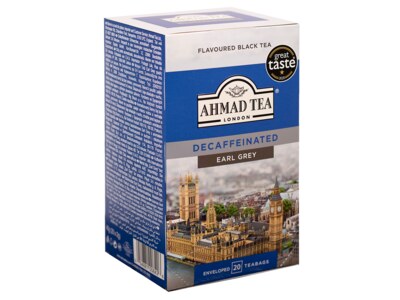 Ahmad Tea Decaffeinated Earl Grey bez kofeinu nálevové sáčky 20x2 g 