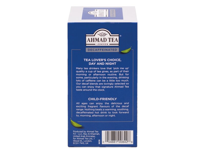 Ahmad Tea Decaffeinated Earl Grey bez kofeinu nálevové sáčky 20x2 g 