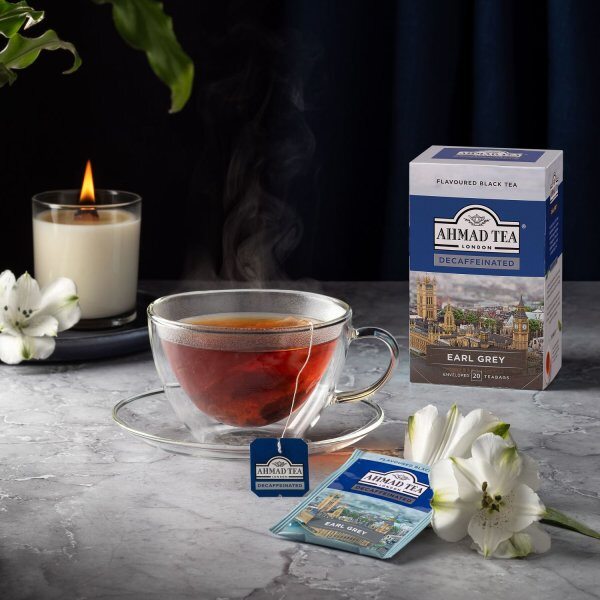 Ahmad Tea Decaffeinated Earl Grey bez kofeinu nálevové sáčky 20x2 g Ahmad Tea Decaffeinated Earl Grey bez kofeinu nálevové sáčky 20x2 g
